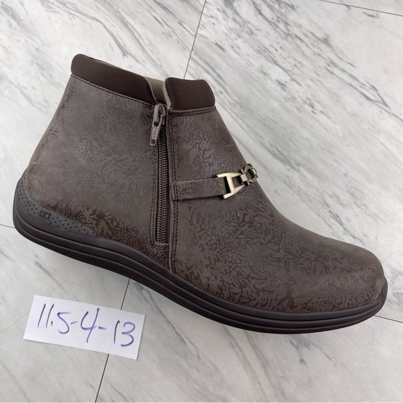 DREW Shoes - -Drew Blossom Orthopedic Brown Foil Gold Women's Size 11.5 W Wide Booties Shoe
